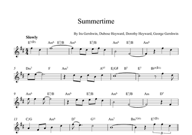 Summertime (arr. Alex Nunes Rodrigues)