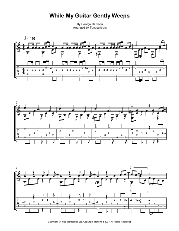 While My Guitar Gently Weeps (arr. Tunescribers)
