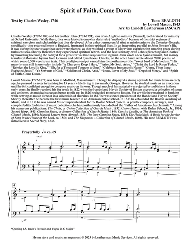 Spirit of Faith, Come Down (arr. Lyndell Leatherman)
