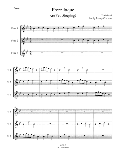 Frere Jaque for Three Flutes (arr. Jeremy Corcoran)