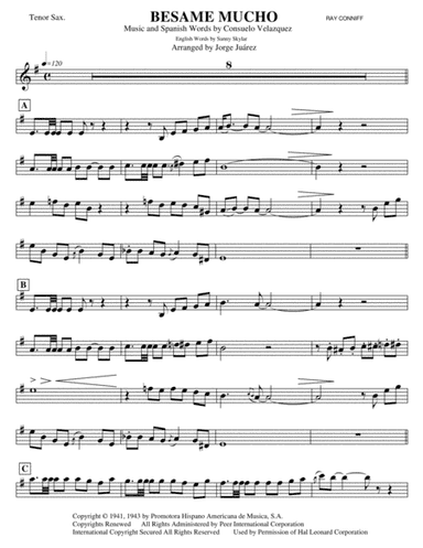 Besame Mucho (Kiss Me Much) (arr. Jorge Juárez)