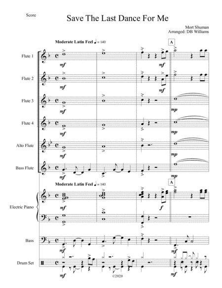Save The Last Dance For Me (arr. DB Williams)