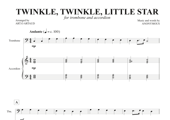Twinkle Twinkle Little Star (arr. Art.o Artaud)