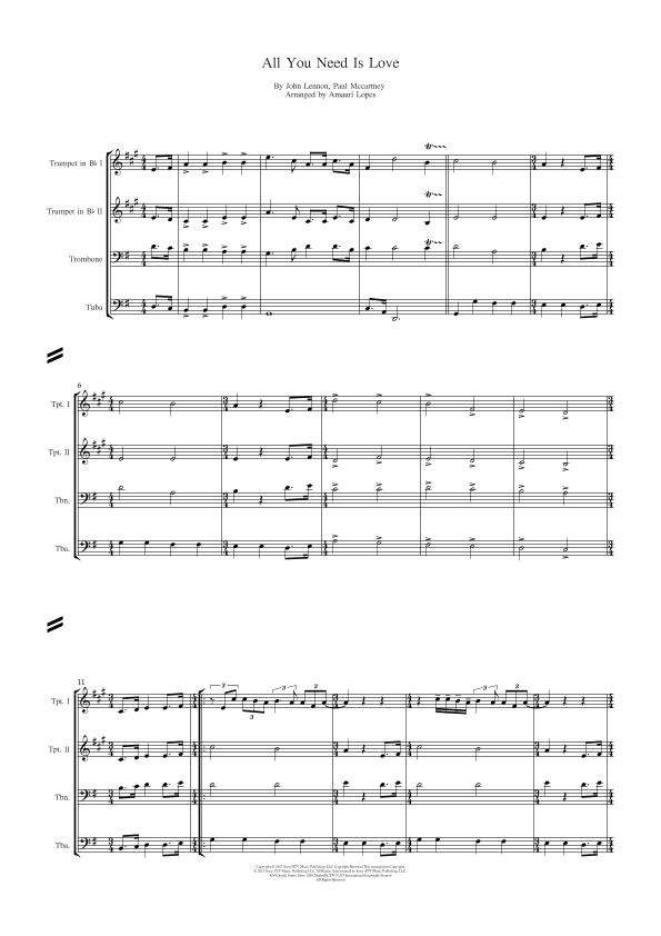All You Need Is Love (arr. Amauri Lopes)