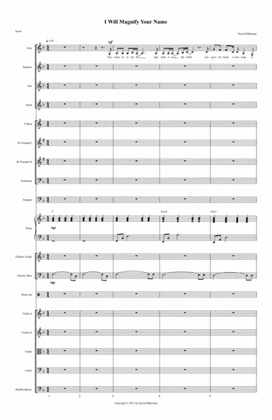 I Will Magnify Your Name (Orchestral Score)
