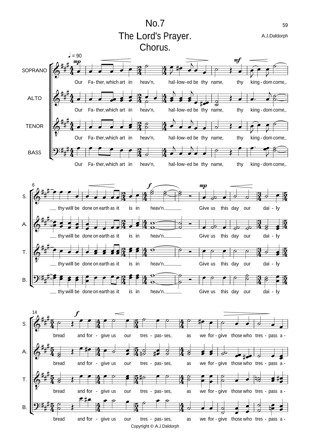 The Lord's Prayer (from Songs of Hope and Creation) (arr. Andrew Daldorph)