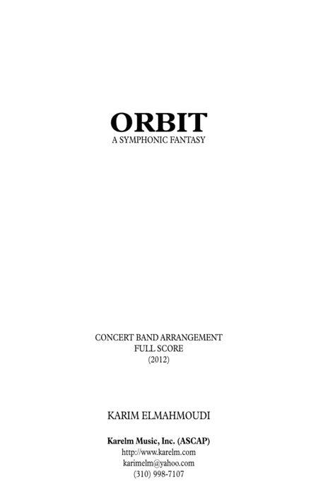 Orbit: A Symphonic Fantasy (arr. for concert band)