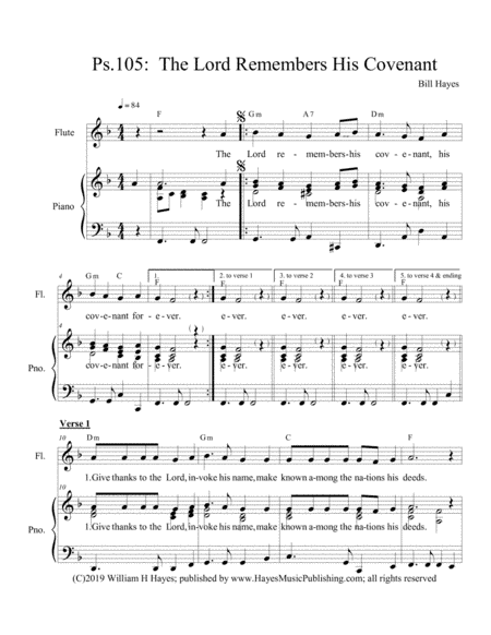 Psalm 105:  The Lord Remembers His Covenant