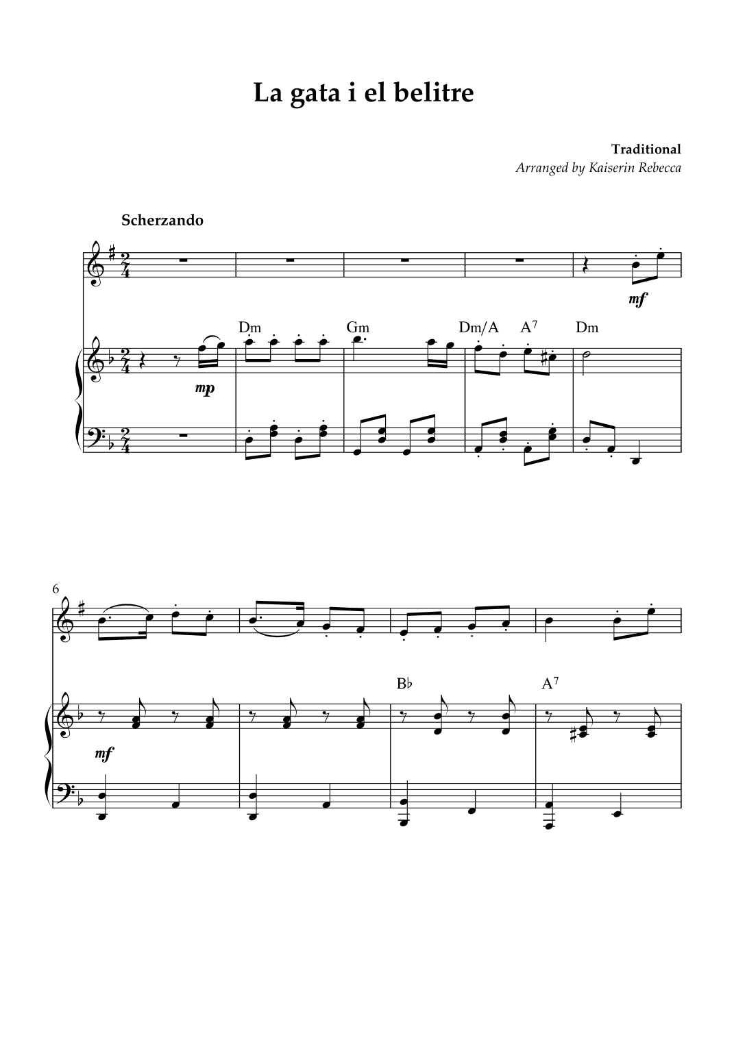 La gata i el belitre (arr. Kaiserin Rebecca)