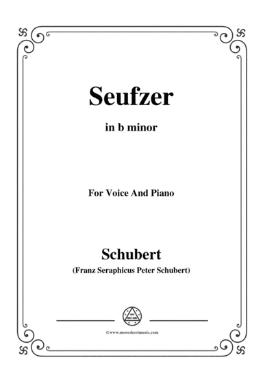Schubert-Seufzer,in b minor,D.198,for Voice and Piano (arr. MSM)