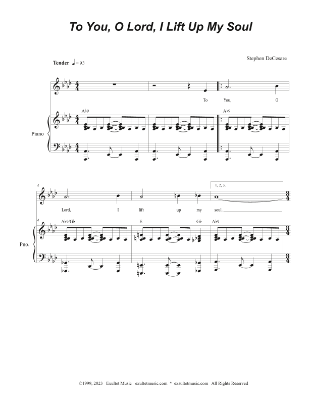 To You, O Lord, I Lift Up My Soul (Vocal solo)