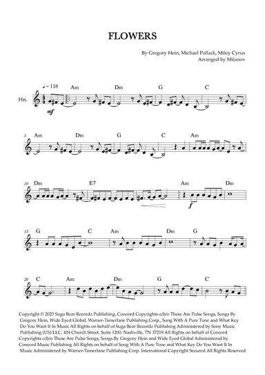 Flowers (arr. Milanov)