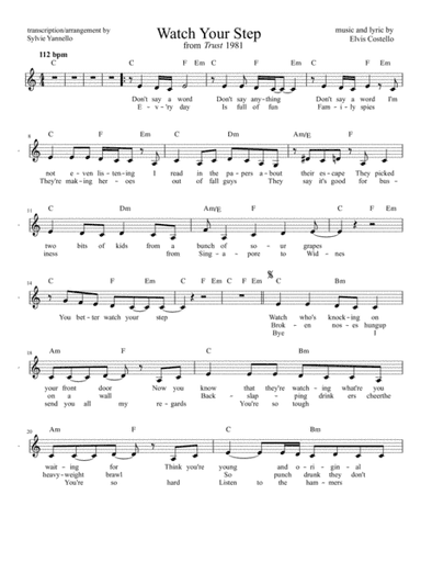 Watch Your Step (arr. Sylvie Yannello)