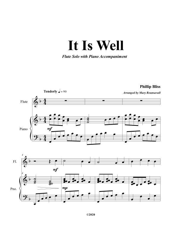It Is Well (arr. Mary Rounsavall)