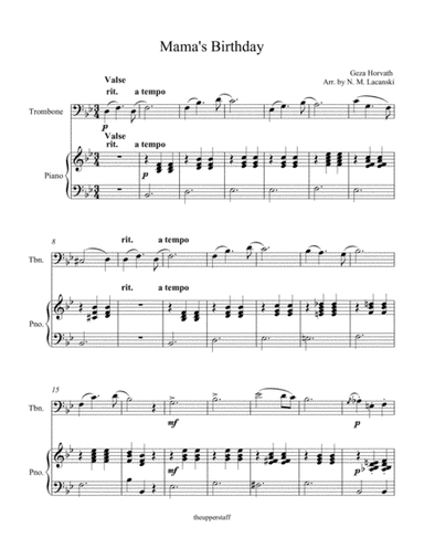 Mama's Birthday (arr. Nick Lacanski)