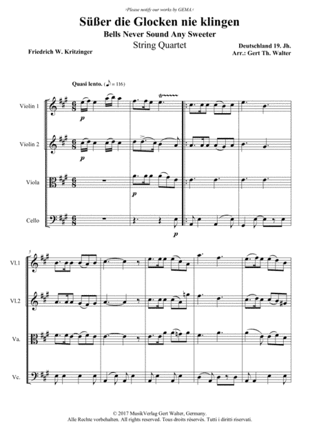 Bells Never Sound Any Sweeter (arr. Gert Th. Walter)
