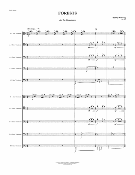 FORESTS for 10 Trombones