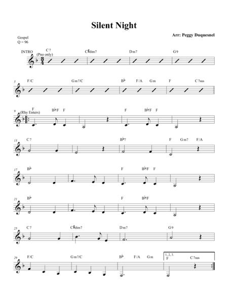 Silent Night (arr. Peggy Duquesnel)