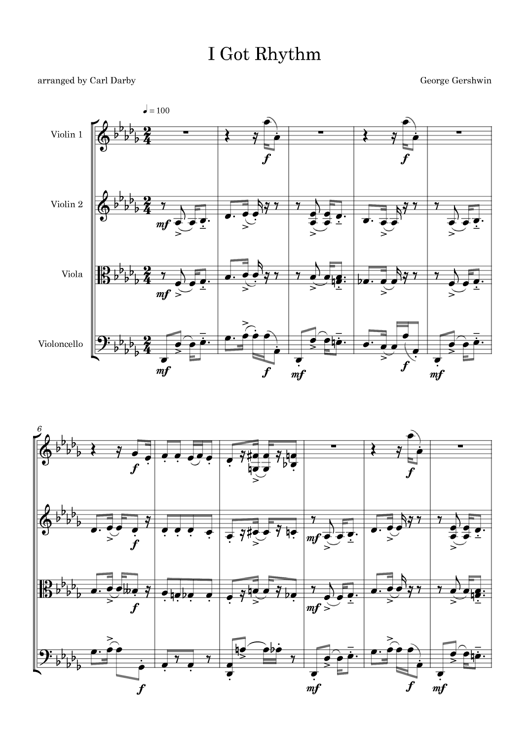 I Got Rhythm (arr. Carl Darby)