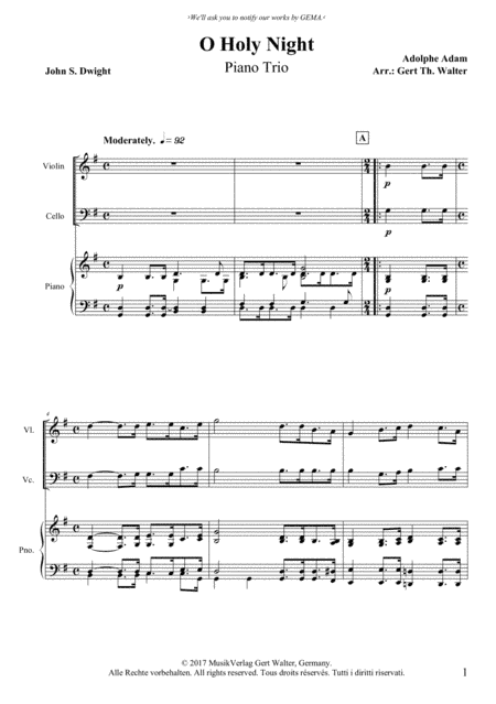 O Holy Night (arr. Gert Th. Walter)