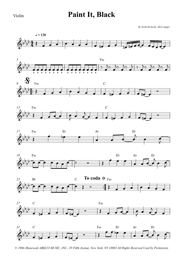 Paint It, Black (arr. Wesley S. SIlva)
