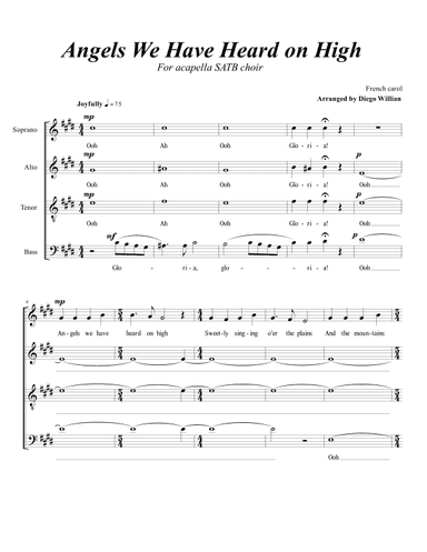 Angels We Have Heard on High (arr. Diego Willian) (arr. Diego Willian)
