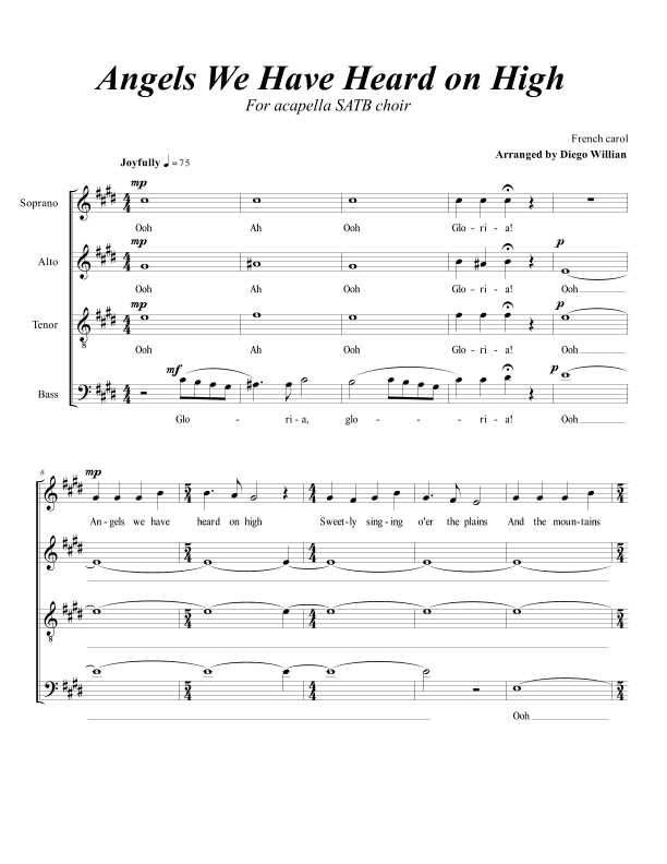 Angels We Have Heard on High (arr. Diego Willian) (arr. Diego Willian)