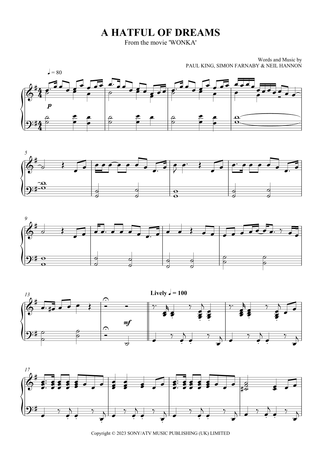 A Hatful Of Dreams (arr. SCMusic)