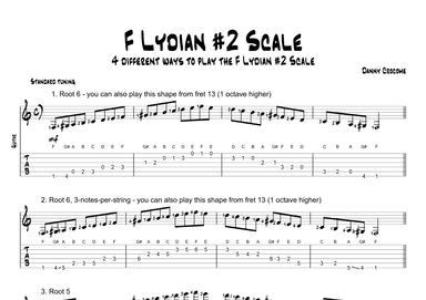 F Lydian #2 Scale (4 Ways to Play)