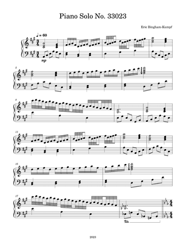 Piano Solo No. 33023