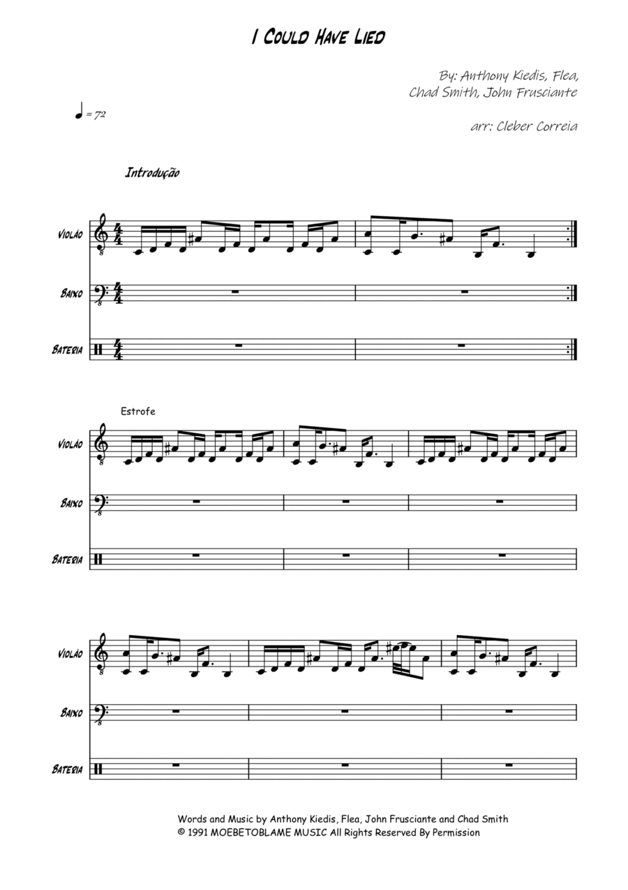 I Could Have Lied (arr. Cleber Domingues)