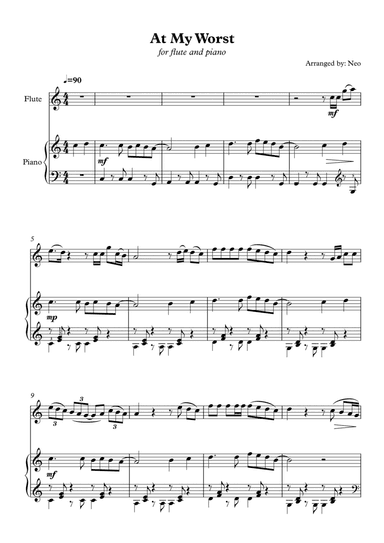 At My Worst (arr. Neo)