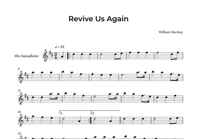 Revive Us Again (arr. Alliance Edition)