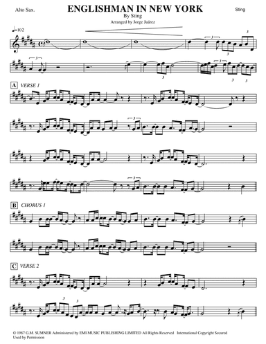 Englishman In New York (arr. Georgie Guitar)