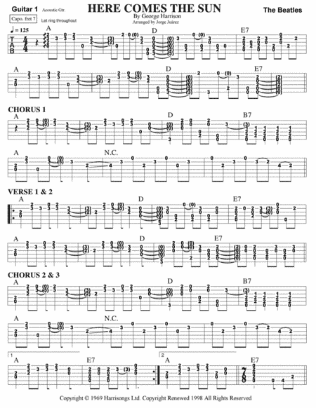 Here Comes The Sun (arr. Jorge Juárez)