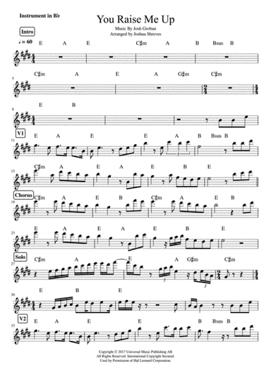 You Raise Me Up (arr. Joshua Shreves)