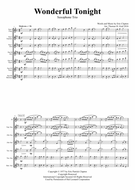 Wonderful Tonight (arr. Thomas H. Graf)
