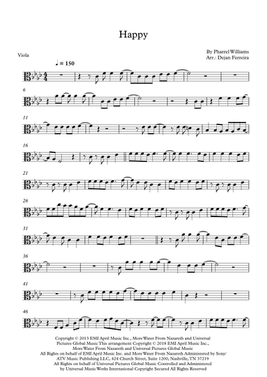 Happy (arr. Dejan Ferreira)