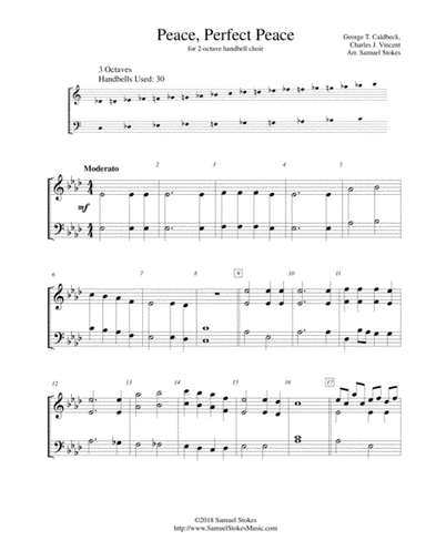 Peace, Perfect Peace - for 3-octave handbell choir (arr. Samuel Stokes)