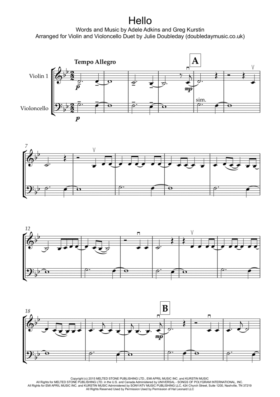 Hello (arr. Julie Doubleday)