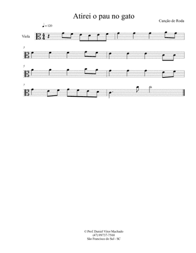 Atirei o pau no gato (arr. Daniel Machado)