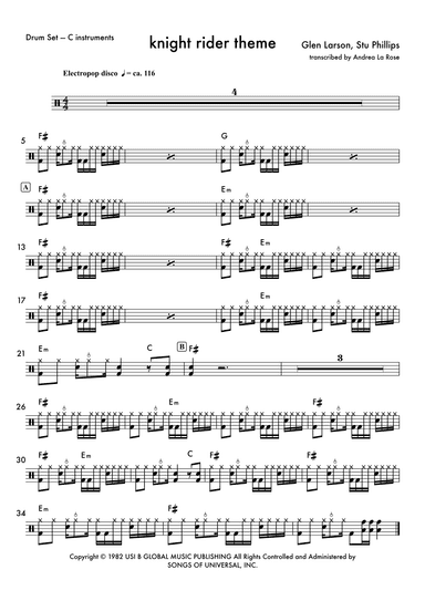 Knight Rider Theme (arr. Andrea La Rose)