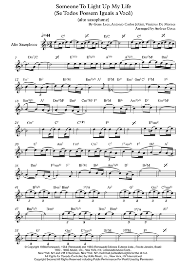Someone To Light Up My Life (se Todos Fossem Iguais A Voce) (arr. Andrea Costa)
