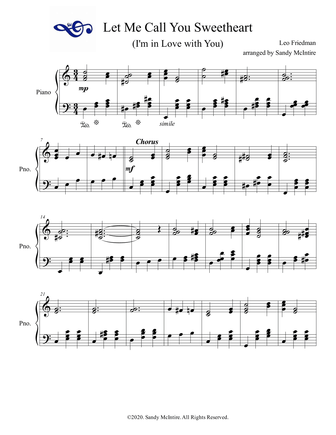 Let Me Call You Sweetheart (arr. Sandy McIntire)