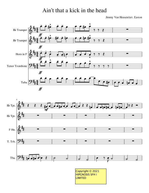 Ain't That A Kick In The Head (arr. Kenneth Easton)
