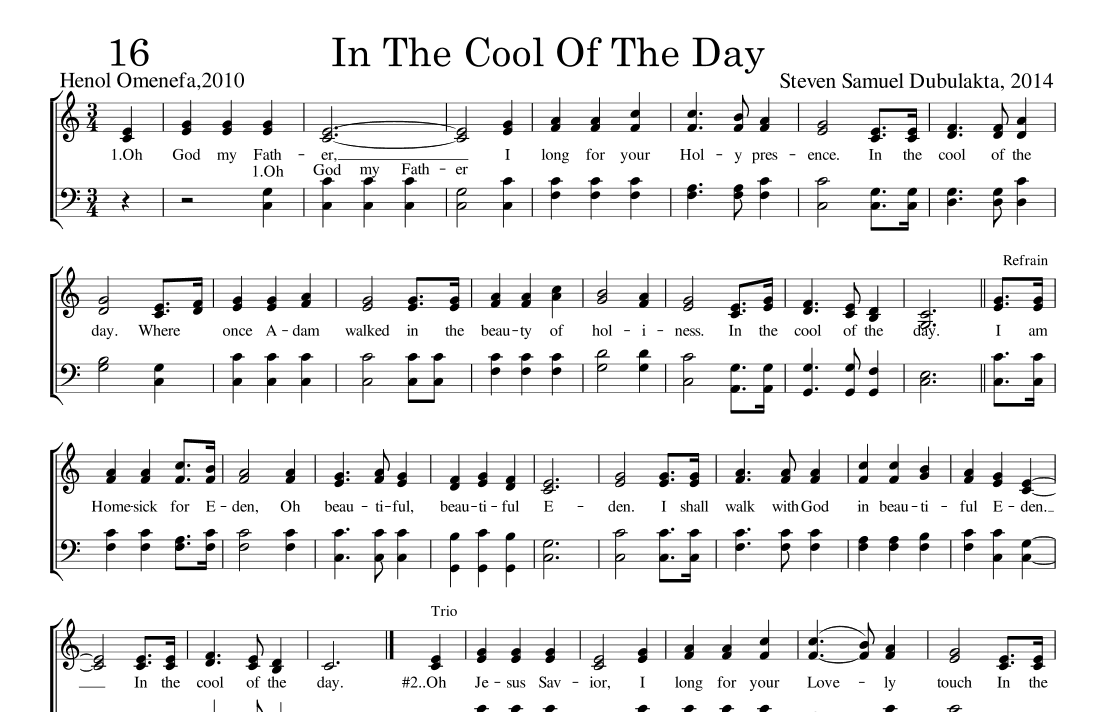 In the cool of the day