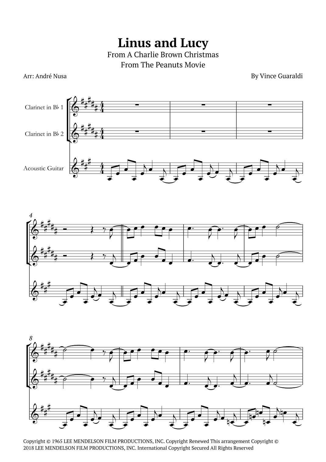 Linus And Lucy (arr. André Nusa)