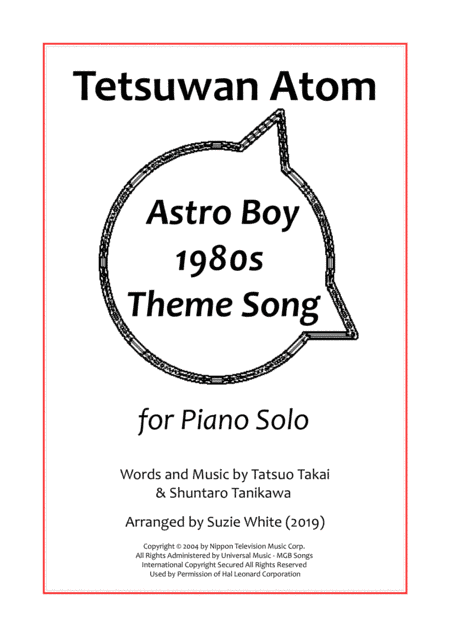 Tetsuwan Atom (astro Boy Atom) (arr. Suzie White)