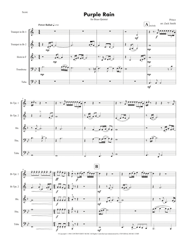 Purple Rain (arr. Zack Smith)