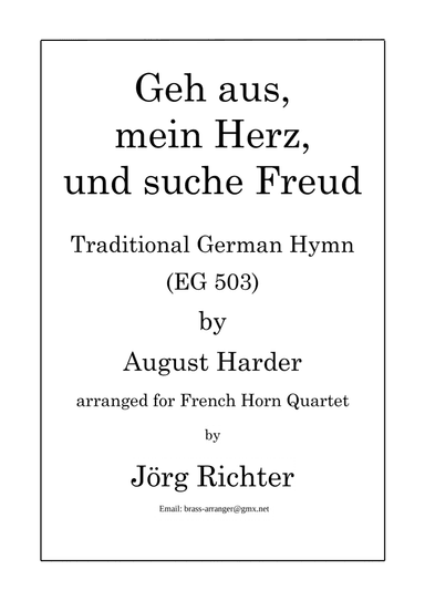 Go Forth, My Heart, and Seek Delight for French Horn Quartet (arr. Jörg Richter)